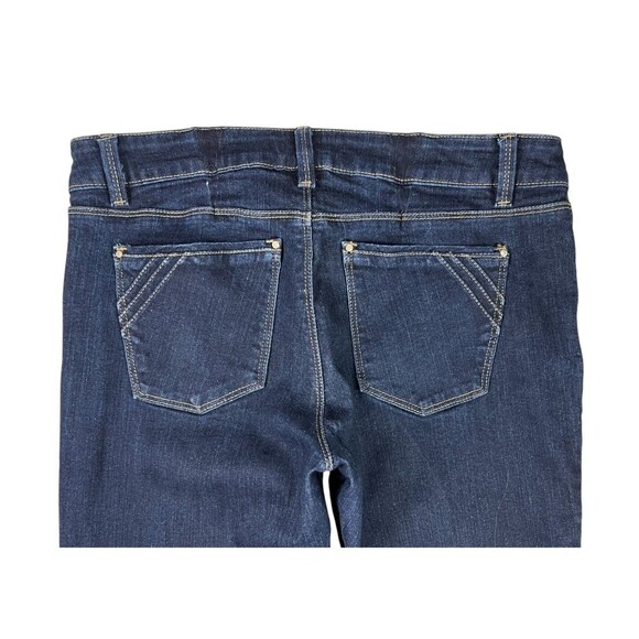 WHBM White House Black Market Skinny Flare Jeans Women's 6R Lowrise Dark Wash - Picture 4 of 13
